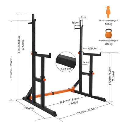 Heavy Duty Power Rack with Parallel Squat Bars