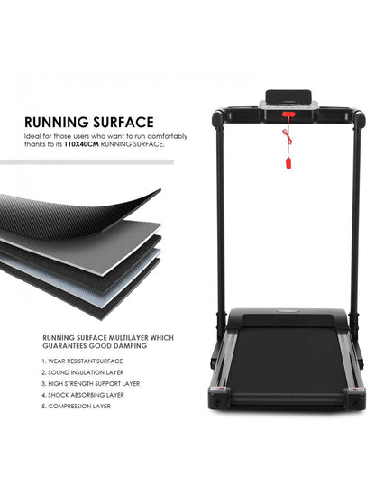 Folding Treadmill with 14km/h Speed and Hydraulic Assist